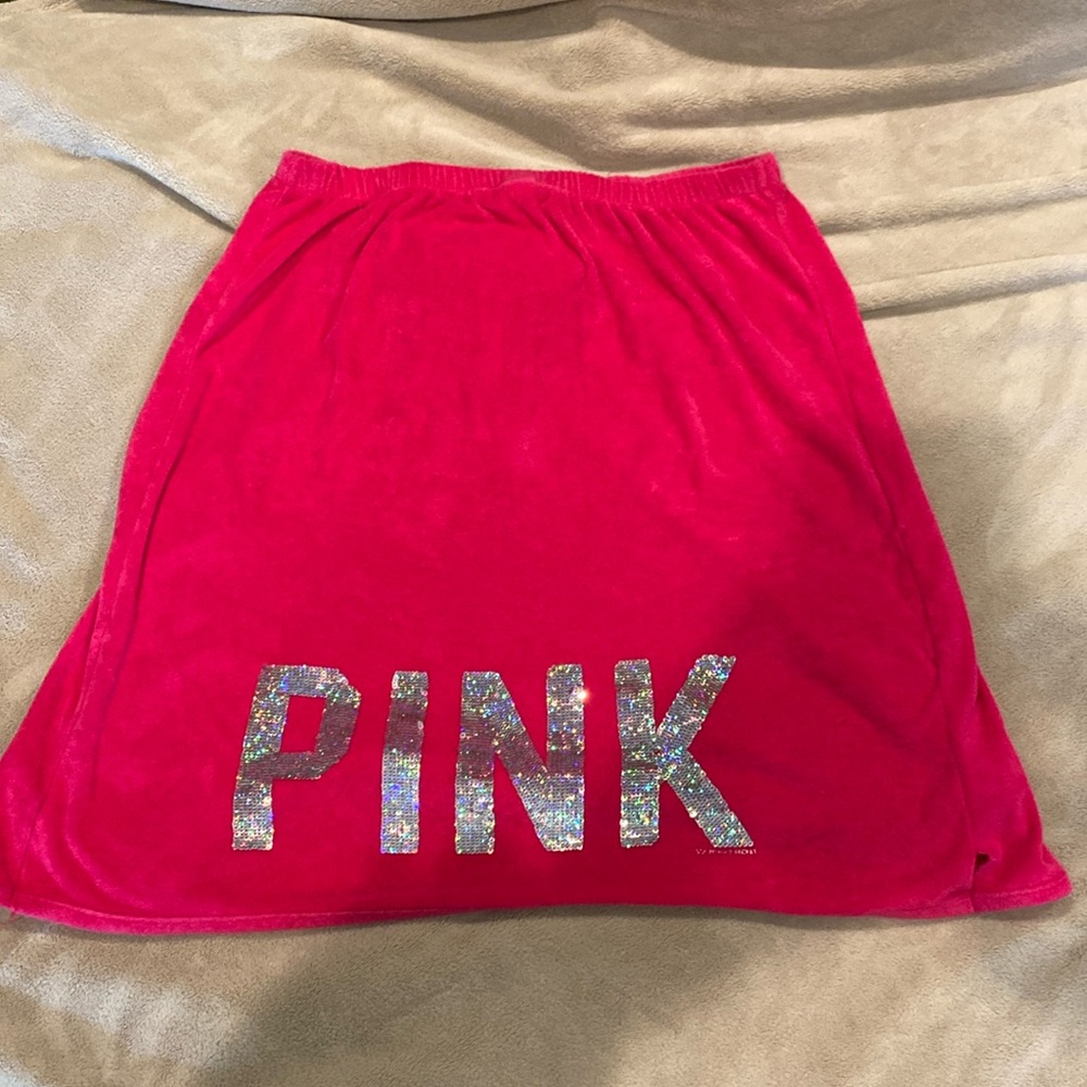 Victoria Secrets PINK Logo Sequin Towel Wrap